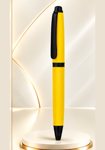 Yellow & Black Metal Pen — Yellow & Black