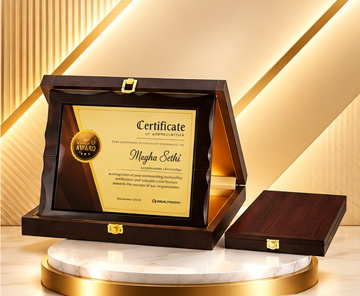 Premium Wooden Recognition Plaque