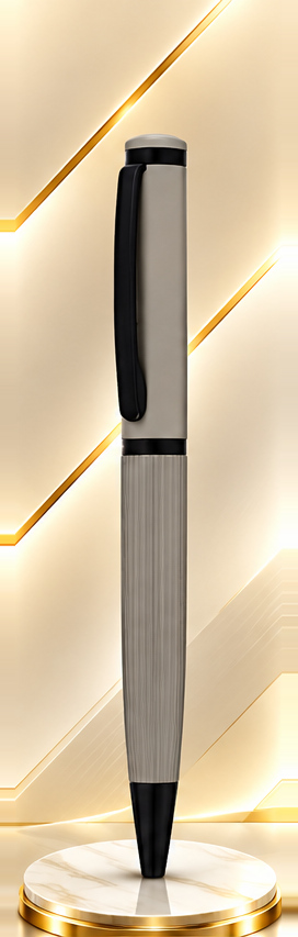 Grey Dual-Tone Metal Pen — Grey